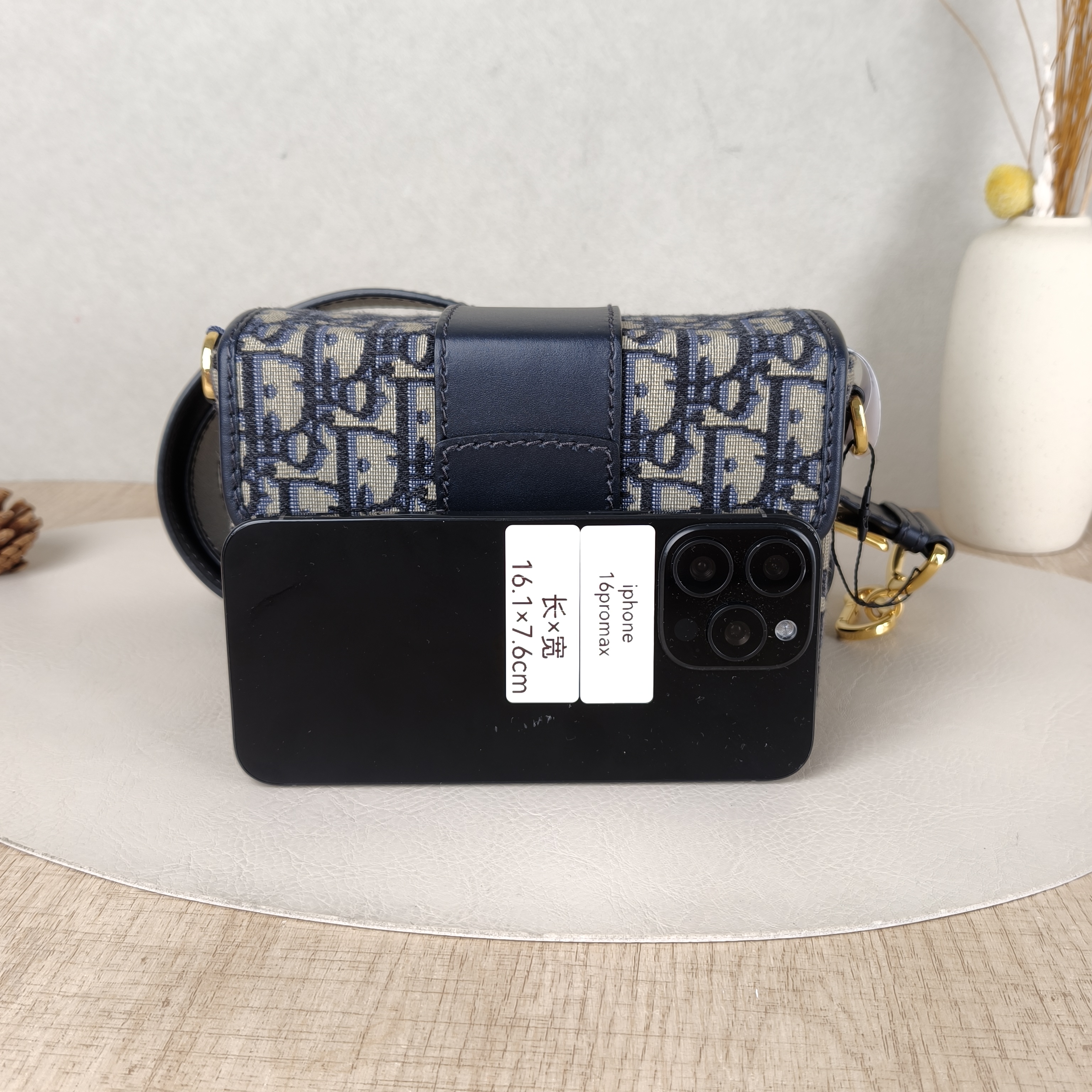 DIOR Crossbody Bag30Montaigne 30 Box Box Blue Canvasmini17.5 × 5 × 11.5 cm — cover view 3 of 5