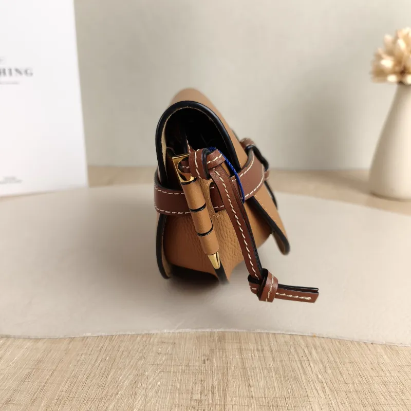 LOEWE Crossbody Bag Gate Caramel Calfskin Mini 15 × 8 × 12.5 cm — detail view 6 of 11