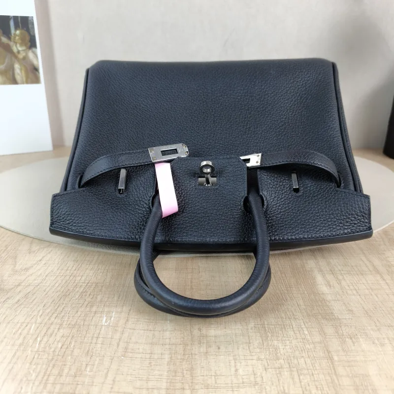 Hermès Top Handle Bag Birkin 25 Silver-Tone Hardware 89Black Silver-Tone Hardware Togo Calfskin Small 25 × 13 × 20 cm G — detail view 10 of 11