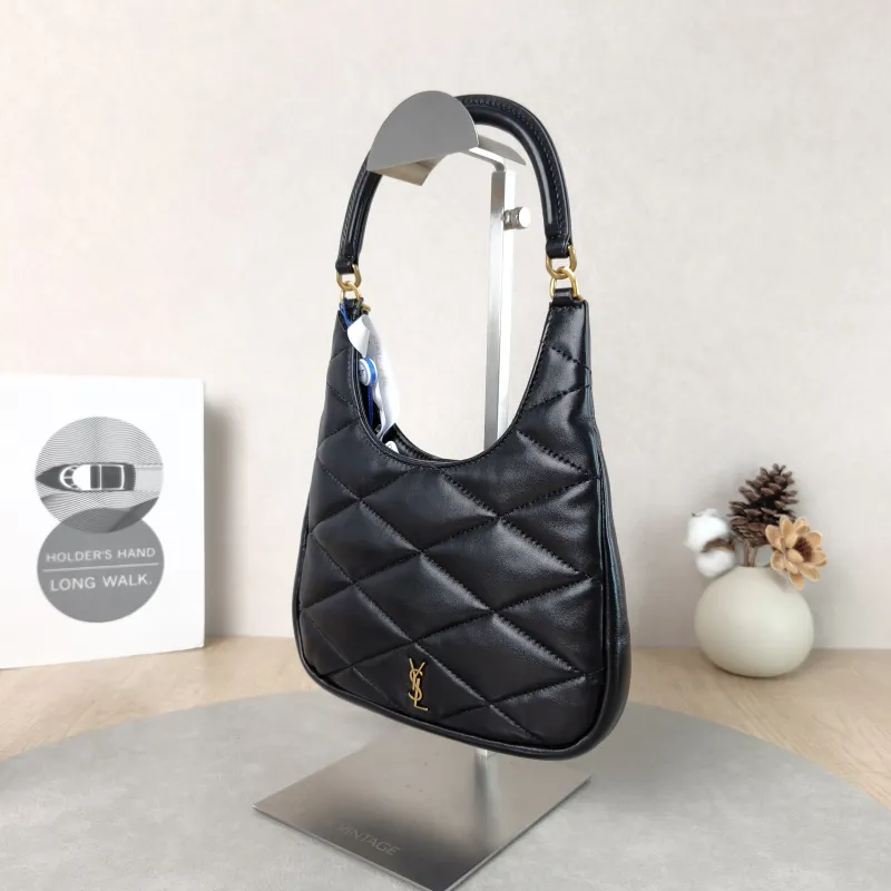 SAINT LAURENT Shoulder Bag Black Lambskin One Size 20 × 3 × 21 cm — cover view 5 of 6