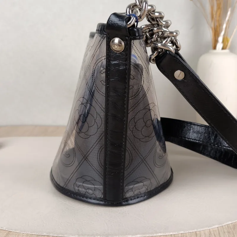 Chanel Shoulder Bag Bucket Bag Black PVC 15.5 × 14.5 × 18 cm 25 — detail view 8 of 10