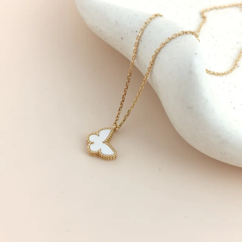 Van Cleef & Arpels Necklace Fauna Collection Butterflies Collection Pearl · White Mother-of-Pearl 18KY ellow Gold Sweet Mini 40cm — cover view 5 of 8