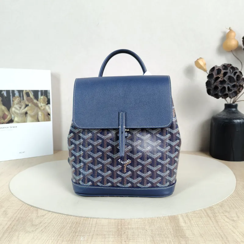 GOYARD Backpack ALPIN Backpack Blue PV Cmini19 × 9.5 × 23 cm