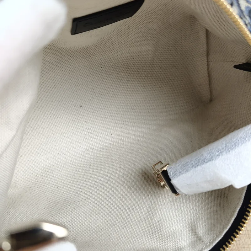DIOR Top Handle Bag Travel Nomad Blue Canvas Medium 22 × 9.5 × 13 cm — detail view 2 of 11