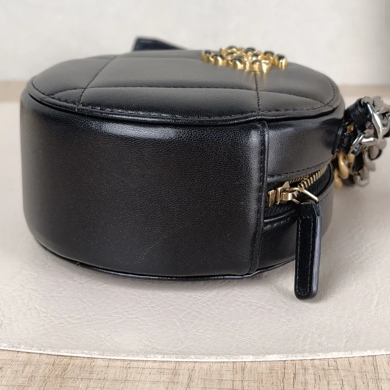 Chanel Crossbody Bag 19bag Black Lambskin Mini 12 × 4.5 × 12 cm — detail view 8 of 13