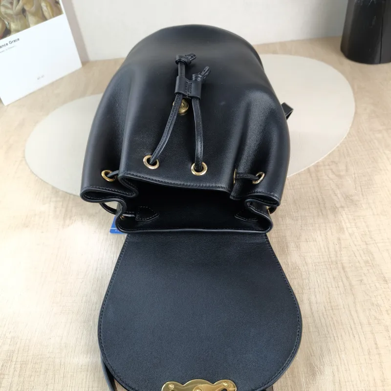 CELINE Backpack BONNIE Backpack Black Calfskin One Size18 × 13 × 25 cm — detail view 10 of 13