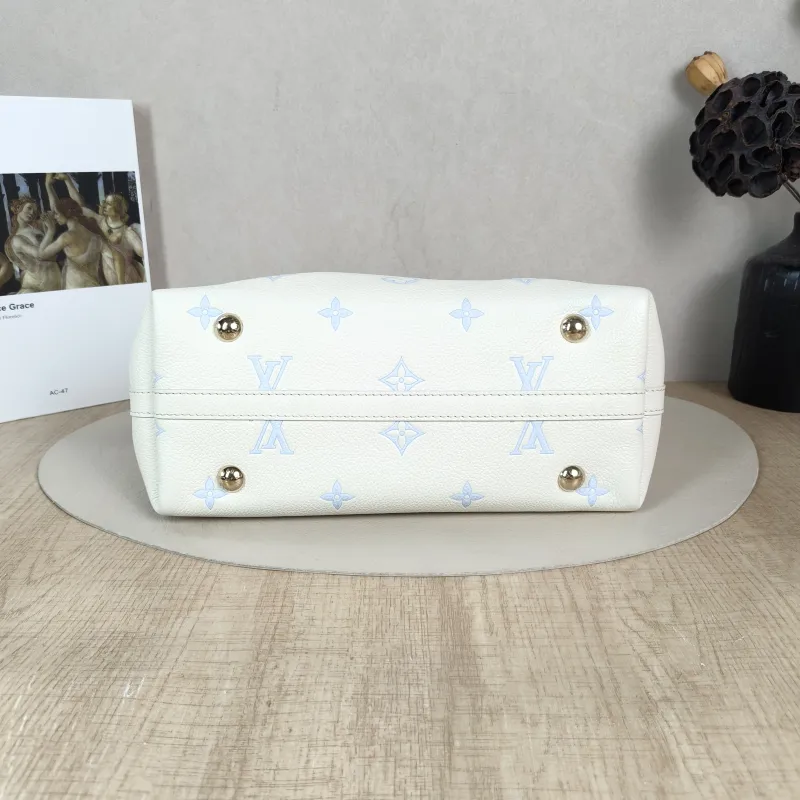 Louis Vuitton Crossbody Bag Carryall White · Blue Calfskin Small 29.5 × 12 × 24 cm — cover view 3 of 5