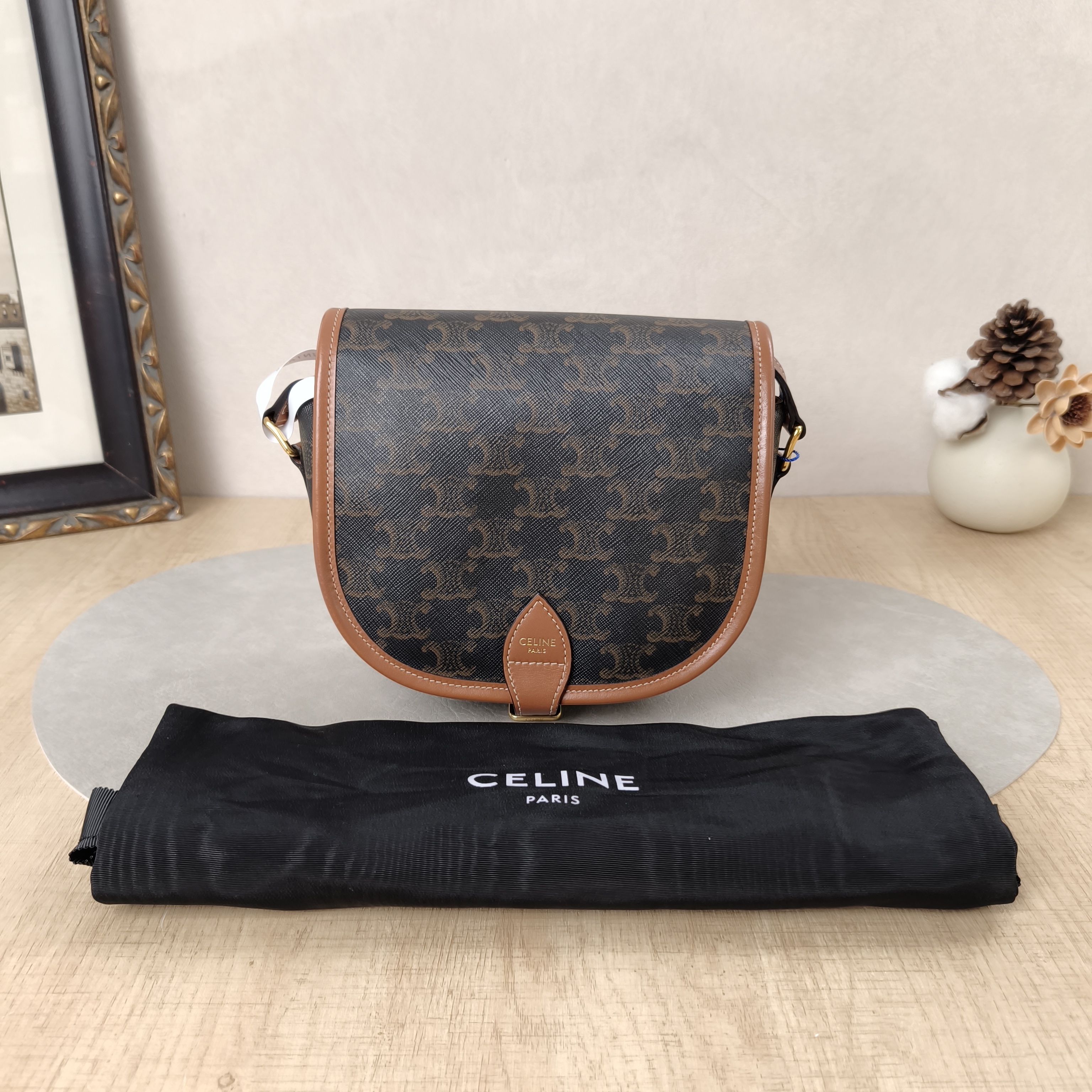 CELINE Crossbody Bag FOLCO Monogram PVC Medium18.5 × 8 × 17 cm — cover view 5 of 5
