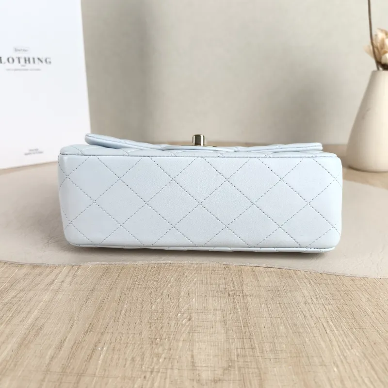 Chanel Crossbody Bag Classic Flap Large Mini CF Mini Blue Lambskin mini 20 × 6 × 12 cm — cover view 2 of 6