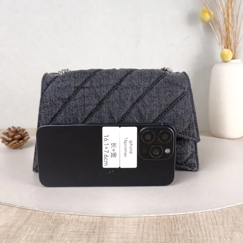 BALENCIAGA Crossbody Bag CRUSH Chain Bag Grey xs Small 22 × 5 × 10 cm — cover view 2 of 5