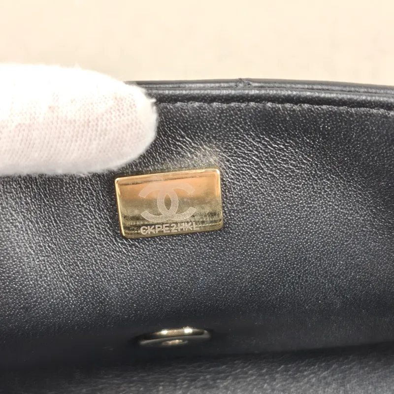 Chanel Crossbody Bag Classic Flap Large Mini CF Mini Black SL ambskin mini 20 × 6 × 12 cm — detail view 4 of 12
