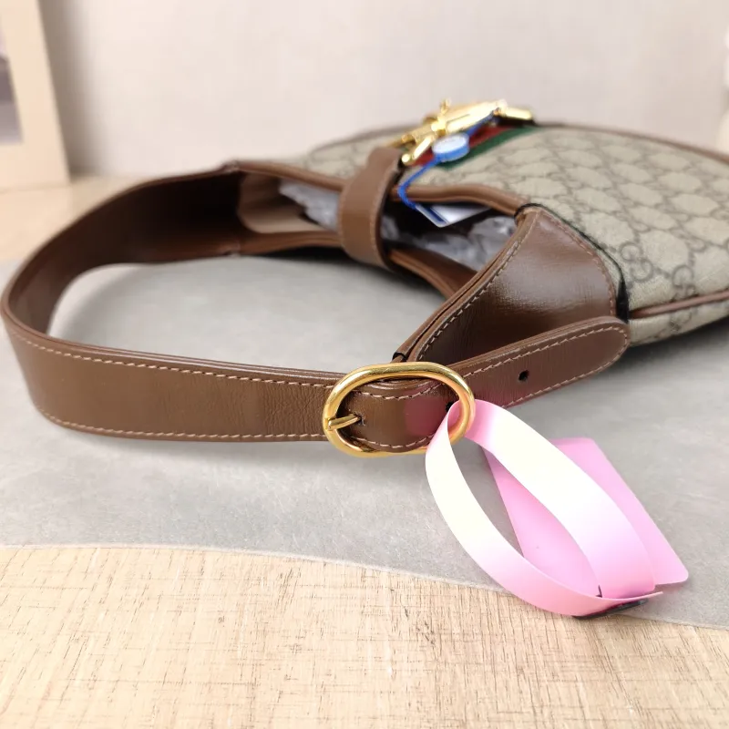 GUCCI Shoulder Bag Jackie 1961Collection Monogram PVC Medium 27.5 × 4 × 19 cm — detail view 8 of 14
