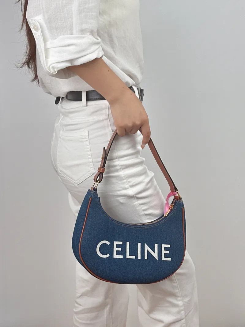 CELINE Shoulder Bag AVA Canvas 25 × 7 × 19 cm — on-model view 2 of 2