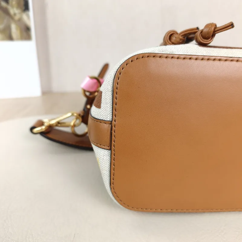 FENDI Crossbody Bag Mon Tresor Bucket Bag Brown Canvasmini12 × 10 × 18 cm — detail view 7 of 10
