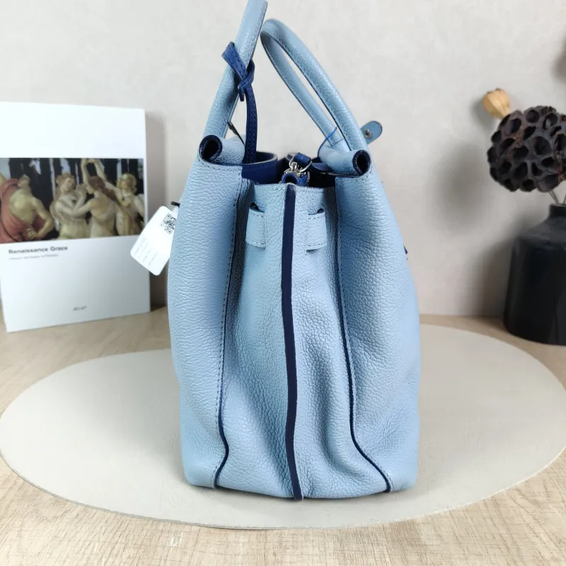 MCM Shoulder Bag Tote Bag Blue Calfskin Large34 × 15 × 22 cm — detail view 13 of 13