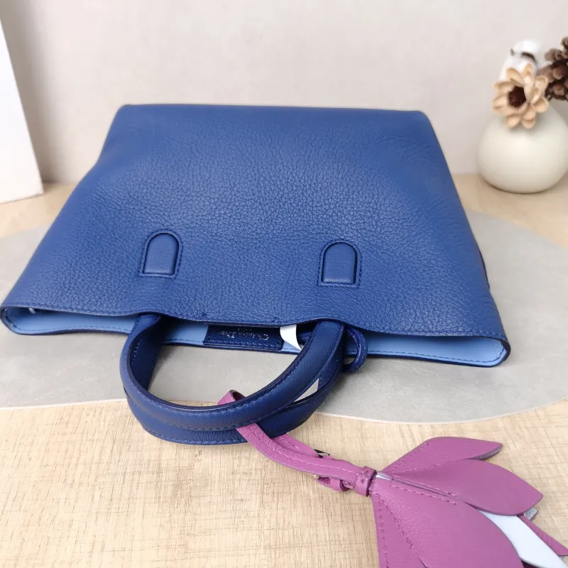 DIOR Top Handle Bag Tote Bag Top Handle Bag Navy Calfskin One Size 21 × 12 × 16 cm — detail view 12 of 13