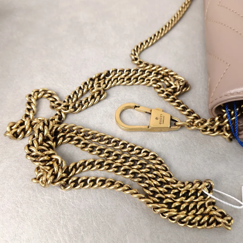 GUCCI Crossbody Bag GG Marmont Mini Marmont Mini Calfskin Mini 16.5 × 4.5 × 9.5 cm — detail view 6 of 8
