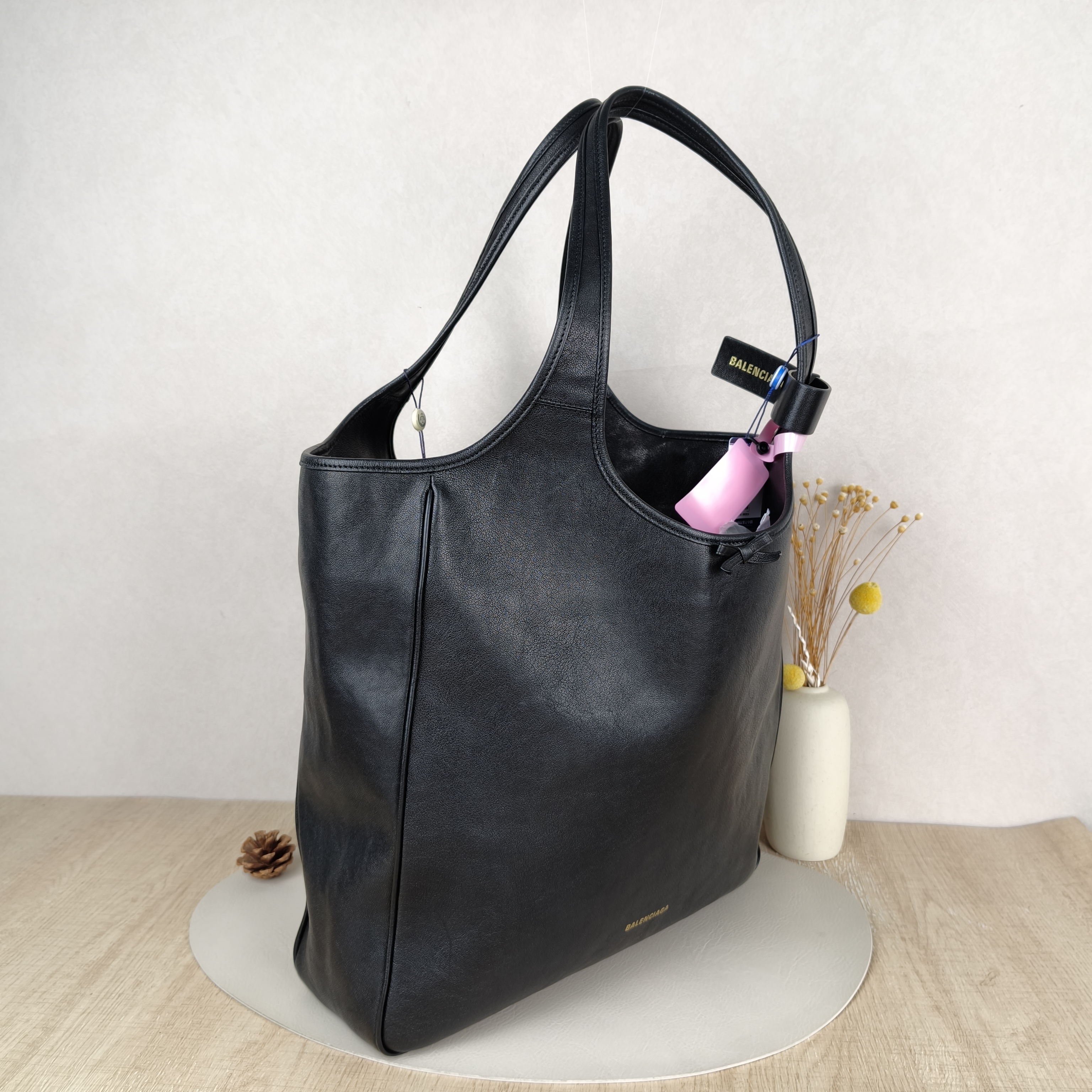BALENCIAGA Shoulder Bag Tote Bag Black Calfskin One Size36 × 9 × 36 cm — cover view 8 of 8