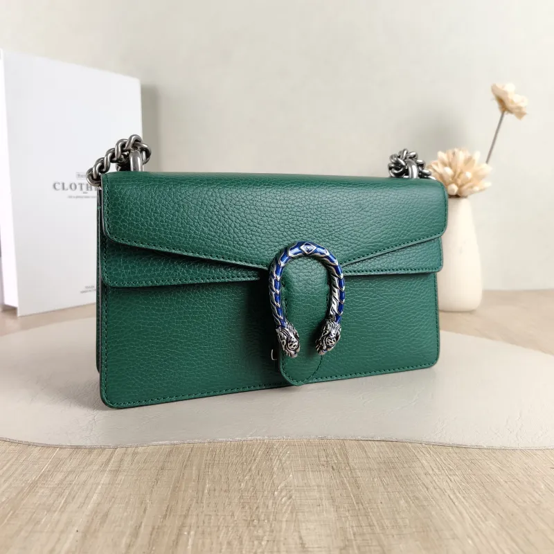 GUCCI Shoulder Bag Dionysus Green Calfskin Small 25 × 7 × 13.5 cm — cover view 4 of 5