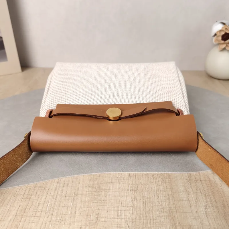 Hermès Shoulder Bag Herbag Zip 20 Beige Brown Calfskin，Canvas Mini 20 × 7 × 17 cm K — detail view 12 of 13