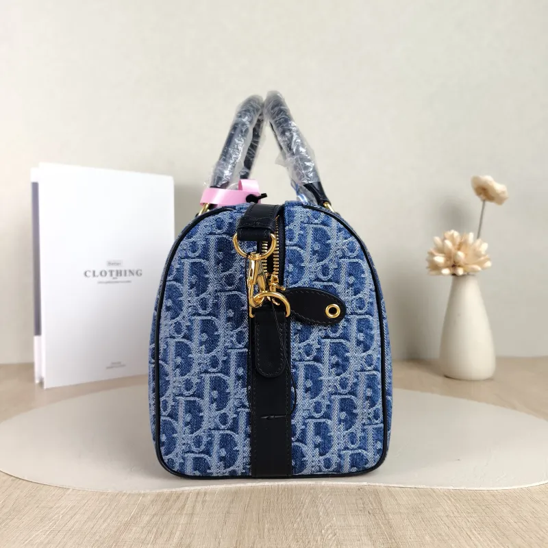 DIOR Top Handle Bag Groove 25 Top Handle Bag Blue Medium 25 × 16 × 19 cm — detail view 5 of 12