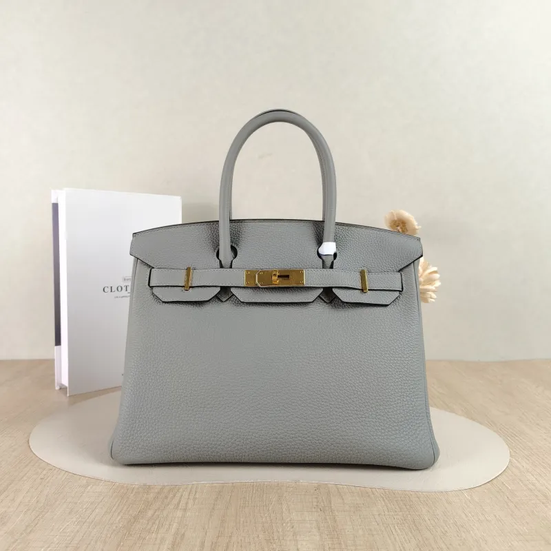 Hermès Top Handle Bag Birkin 30 Gold-Tone Hardware4Z Togo Calfskin Medium30 × 16 × 22 cm