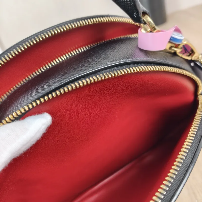 PRADA Shoulder Bag Black Calfskin One Size25 × 8 × 16 cm — detail view 12 of 13