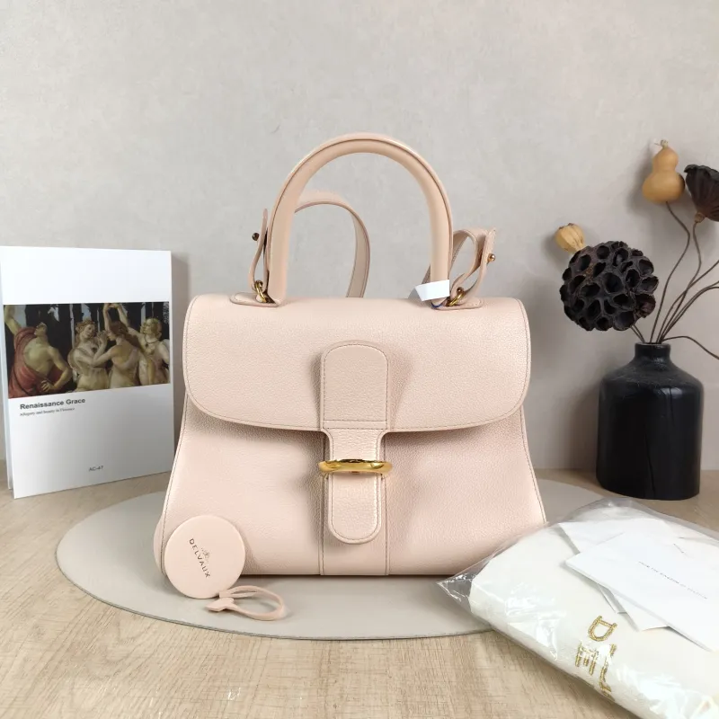 DELVAUX Top Handle Bag Brillant Pink Calfskin Medium29 × 15 × 22 cm — cover view 5 of 6