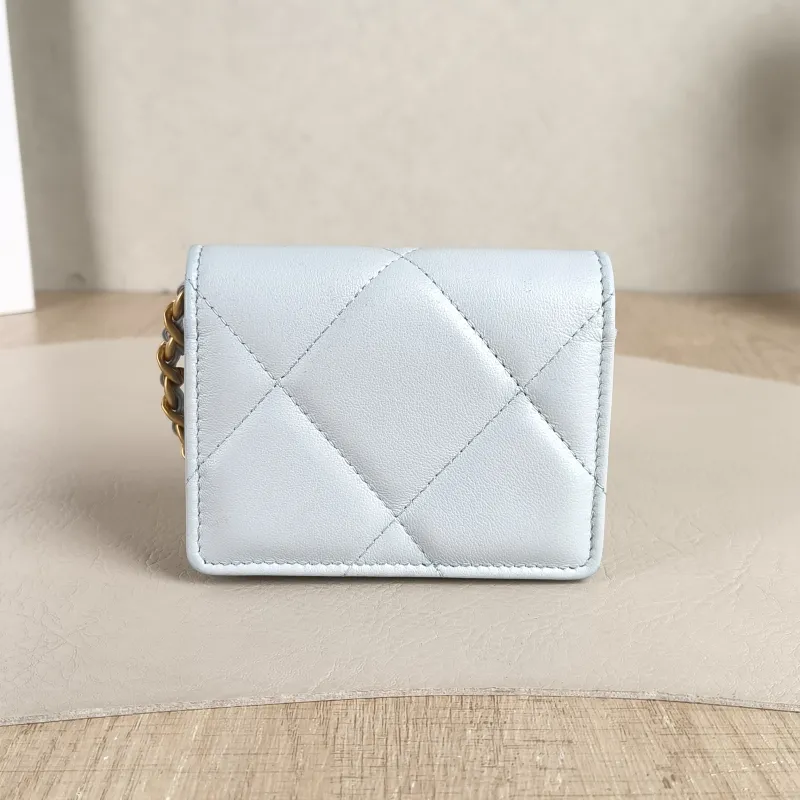 Chanel Crossbody Bag 19bag Mini Crossbody Bag Blue Lambskin Mini 10.5 × 2 × 8 cm 31 — cover view 4 of 5