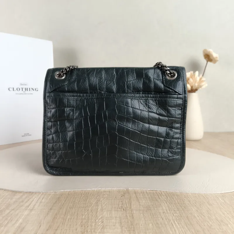 SAINT LAURENT Crossbody Bag Niki Green D Waxed Leather Small21 × 7.5 × 16 cm — cover view 3 of 5