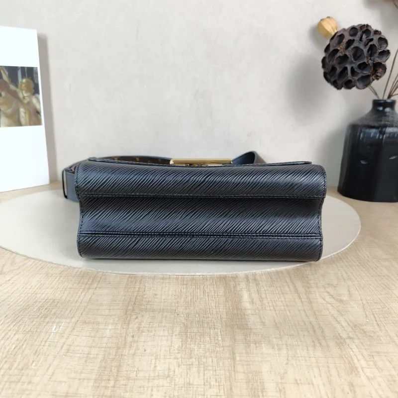 Louis Vuitton Crossbody Bag Twist Black Epi Embossed Calfskin Medium 23 × 9.5 × 17 cm — cover view 4 of 5