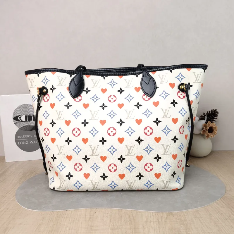 Louis Vuitton Shoulder Bag Neverfull White · Game On PVC Medium 31 × 14 × 28 cm — cover view 4 of 5