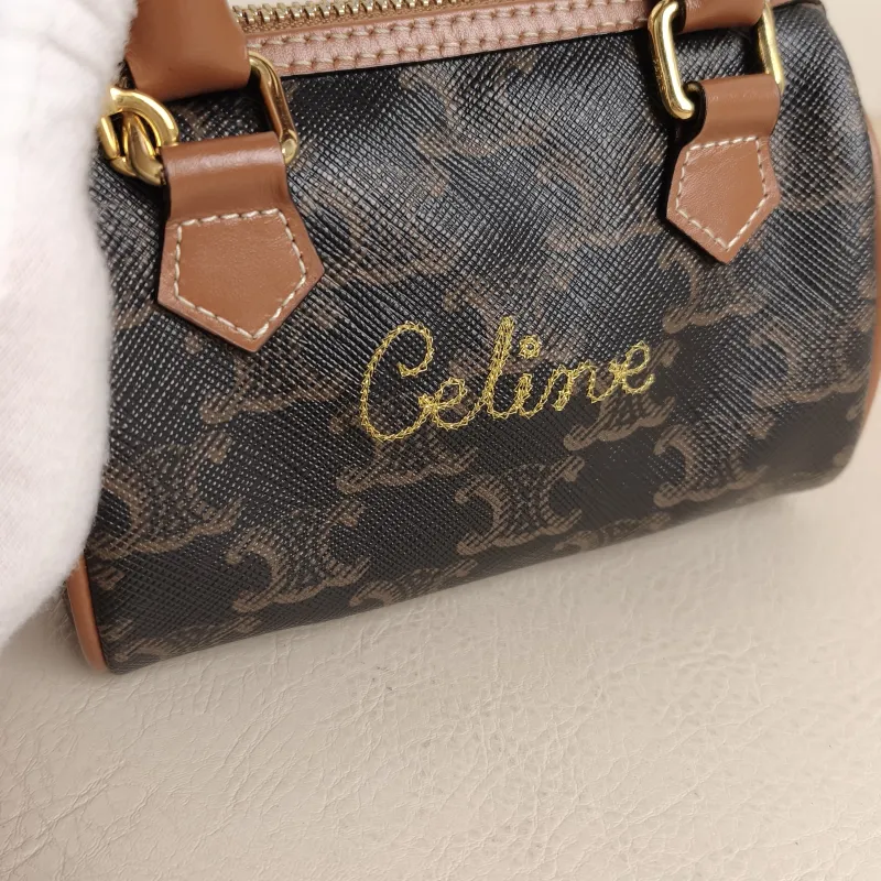 CELINE Crossbody Bag Monogram PV Cmini14 × 7.5 × 9.5 cm — detail view 10 of 11