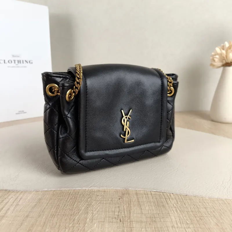 SAINT LAURENT Crossbody Bag NOLITA Black SL ambskinmini18 × 6 × 13 cm — cover view 5 of 5