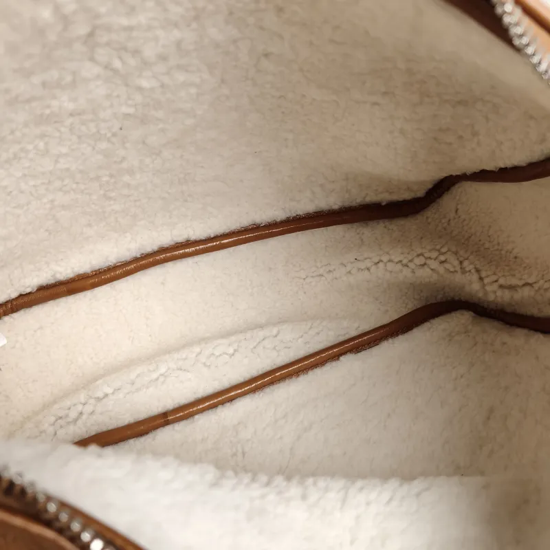 PRADA Crossbody Bag Messenger Bag Crossbody Bag Brown Lambskin · One Size 34 × 12 × 25 cm — detail view 6 of 10