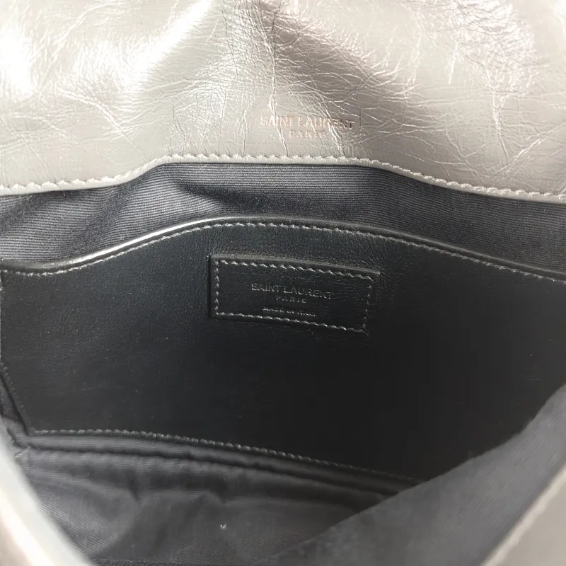 SAINT LAURENT Crossbody Bag Niki D Dark Grey Waxed Leather Calfskin Small21 × 7.5 × 16 cm — detail view 9 of 11
