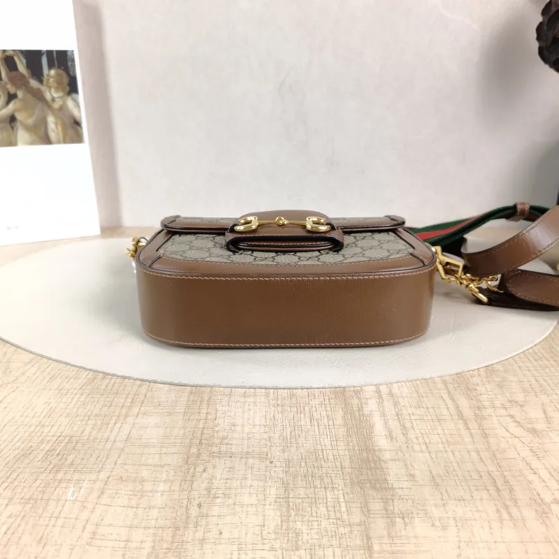 GUCCI Crossbody Bag Horsebit 1955 Horsebit Small Monogram PVC Small 20.5 × 5 × 14.5 cm — cover view 5 of 6