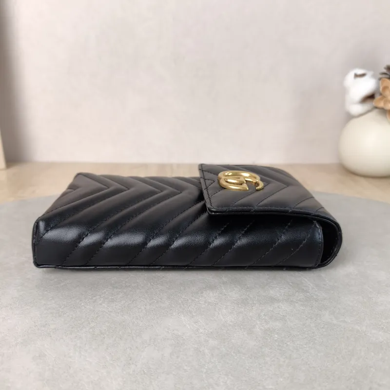 GUCCI Crossbody Bag Crossbody Bag Black Calfskin 10 × 3 × 19 cm — detail view 7 of 9