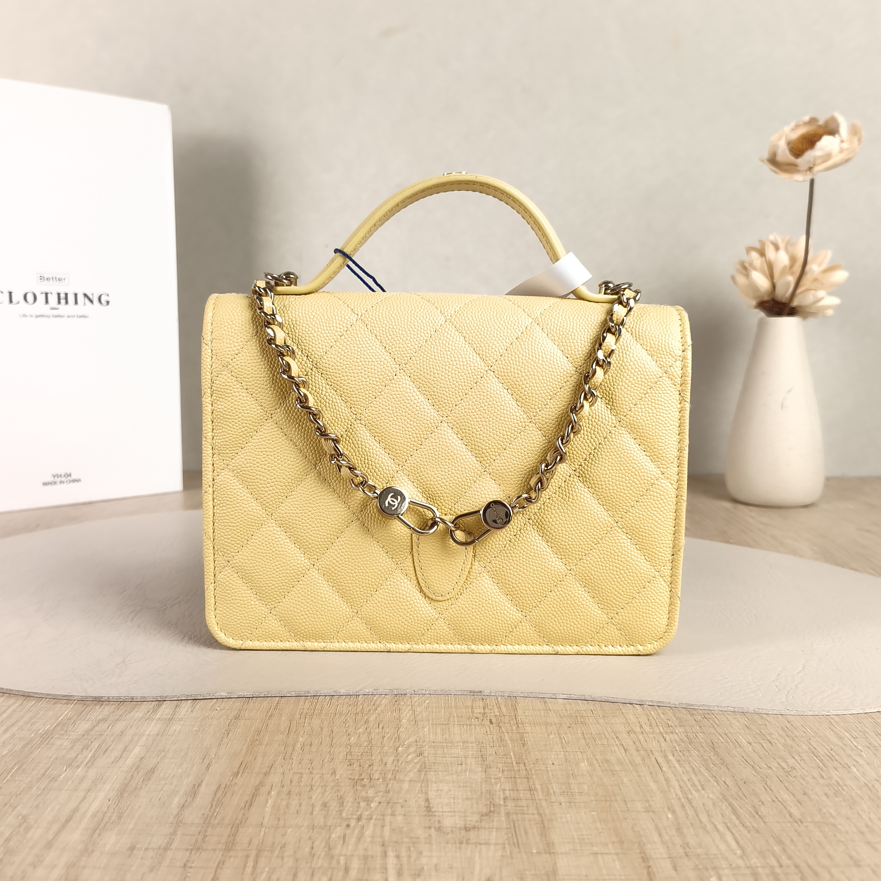 Chanel Backpack Backpack Yellow Grained Calfskin One Size18.2 × 5 × 14 cm — cover view 4 of 6
