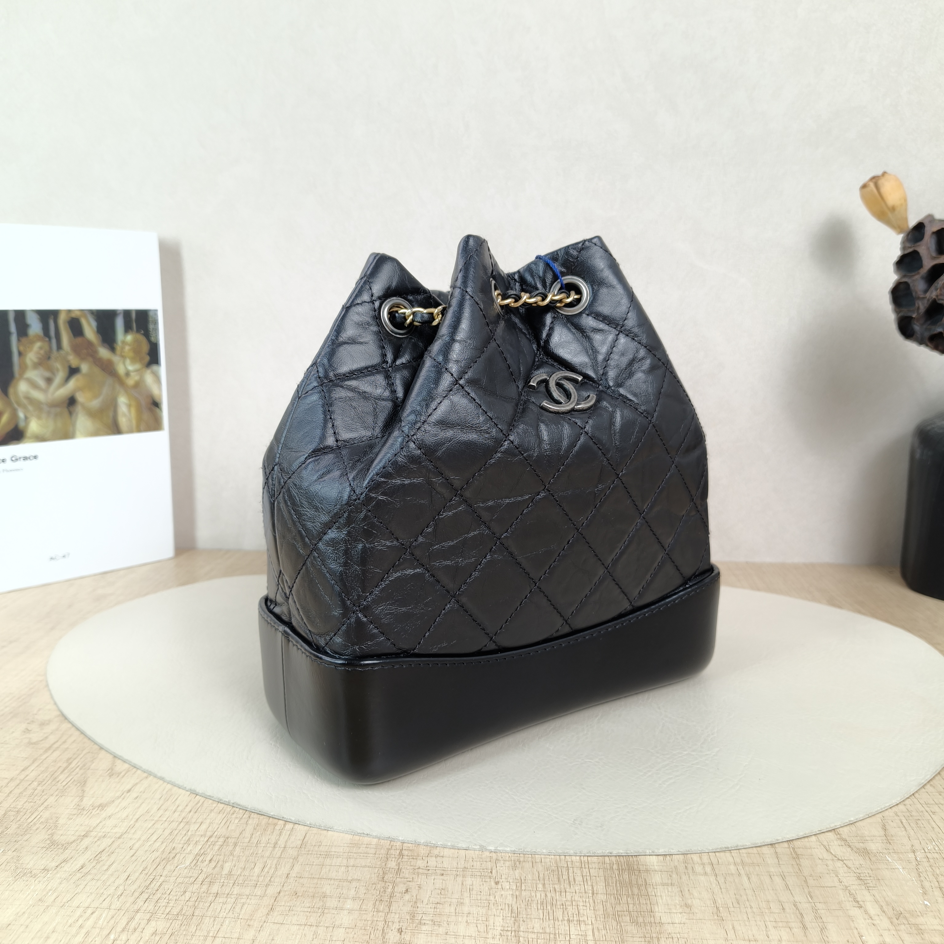 Chanel Backpack Gabrielle Backpack Black CC alfskin Small22.5 × 10.5 × 23 cm — cover view 2 of 5
