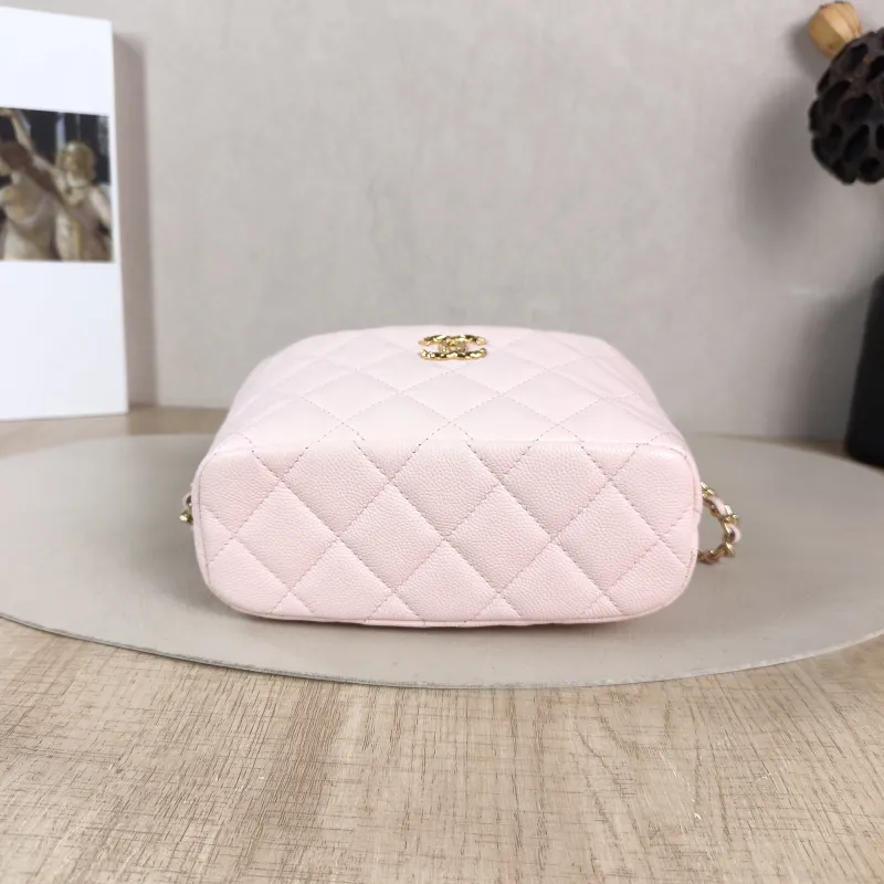 Chanel Crossbody Bag Crossbody Bag Pink Grained Calfskin One Size 16 × 6.5 × 12.5 cm — cover view 3 of 5