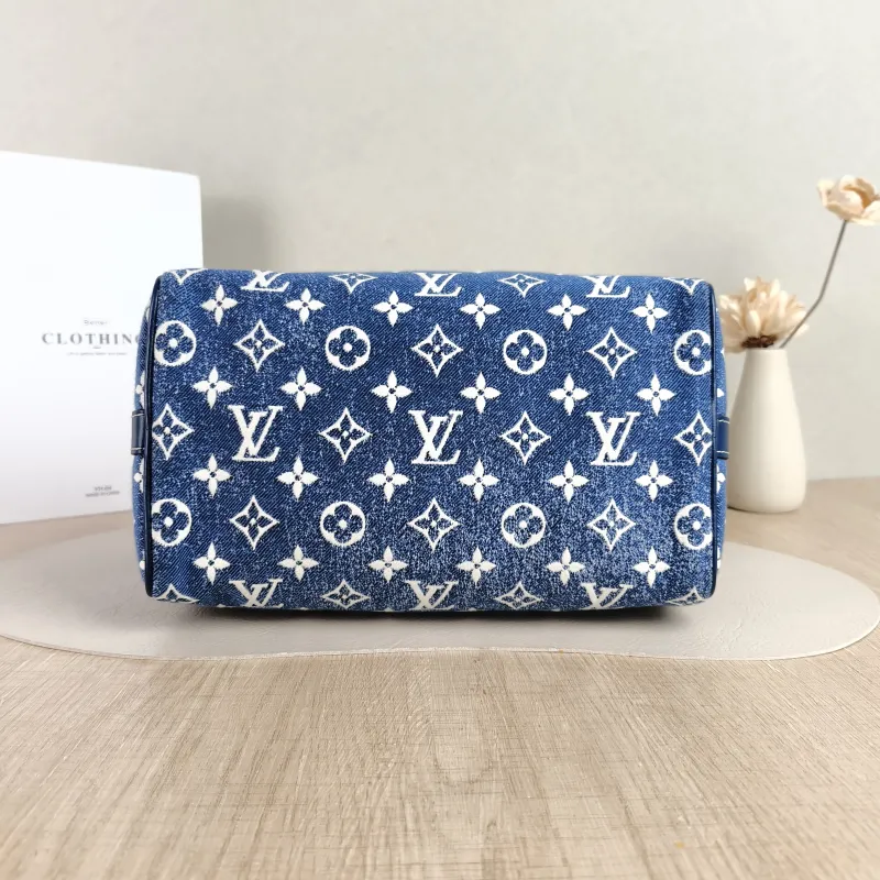 Louis Vuitton Crossbody Bag Speedy25 Blue Medium 25 × 15 × 19 cm — cover view 5 of 6