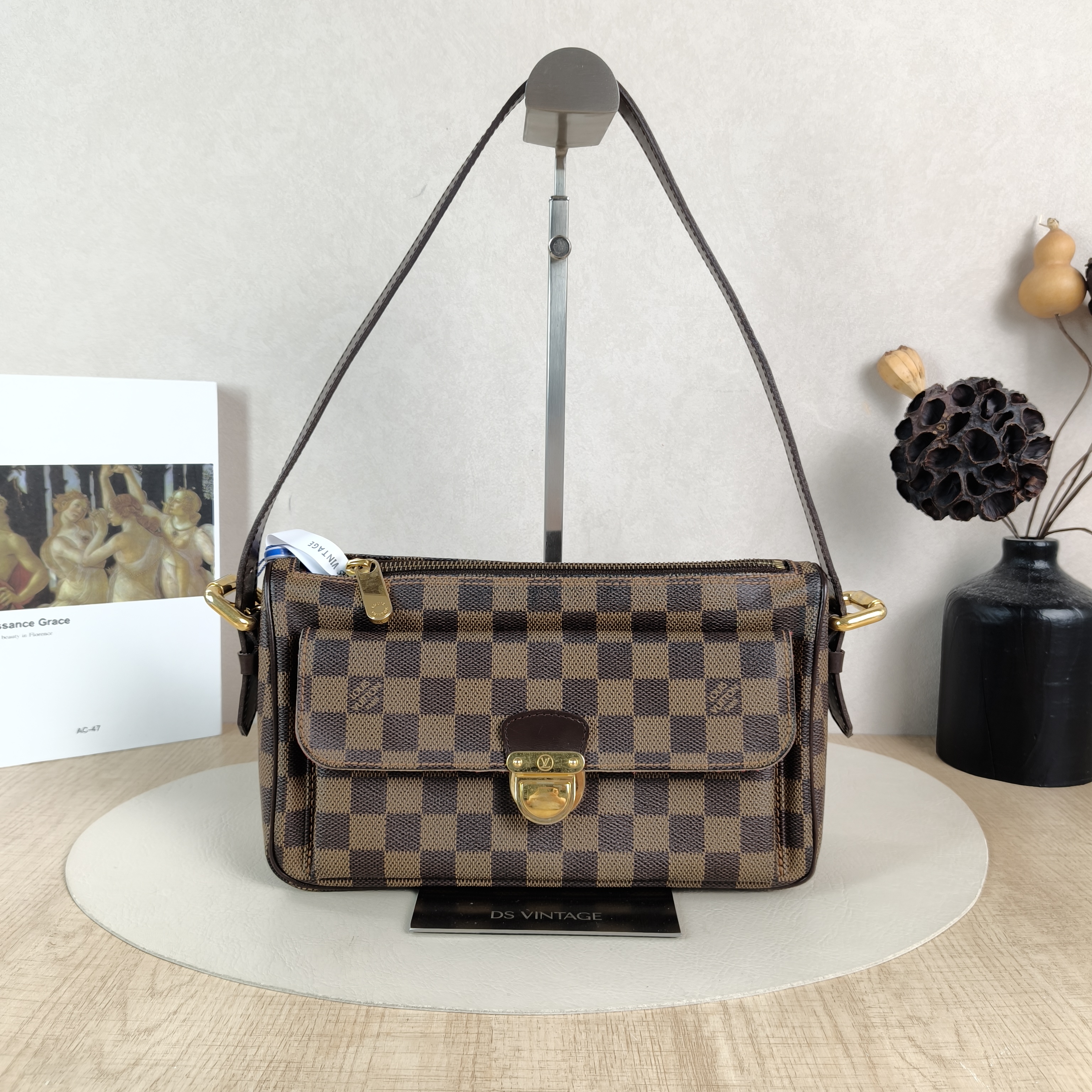 Louis Vuitton Shoulder Bag Vintage Shoulder Bag Damier Ebene PVC One Size26 × 8 × 15 cm