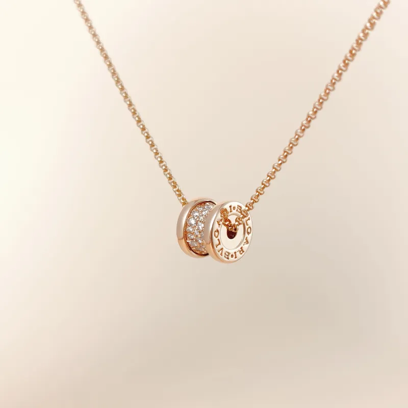 Bvlgari Necklace B.zero1 Rose Gold Diamond18KR ose Gold One Size 43cm — cover view 3 of 9
