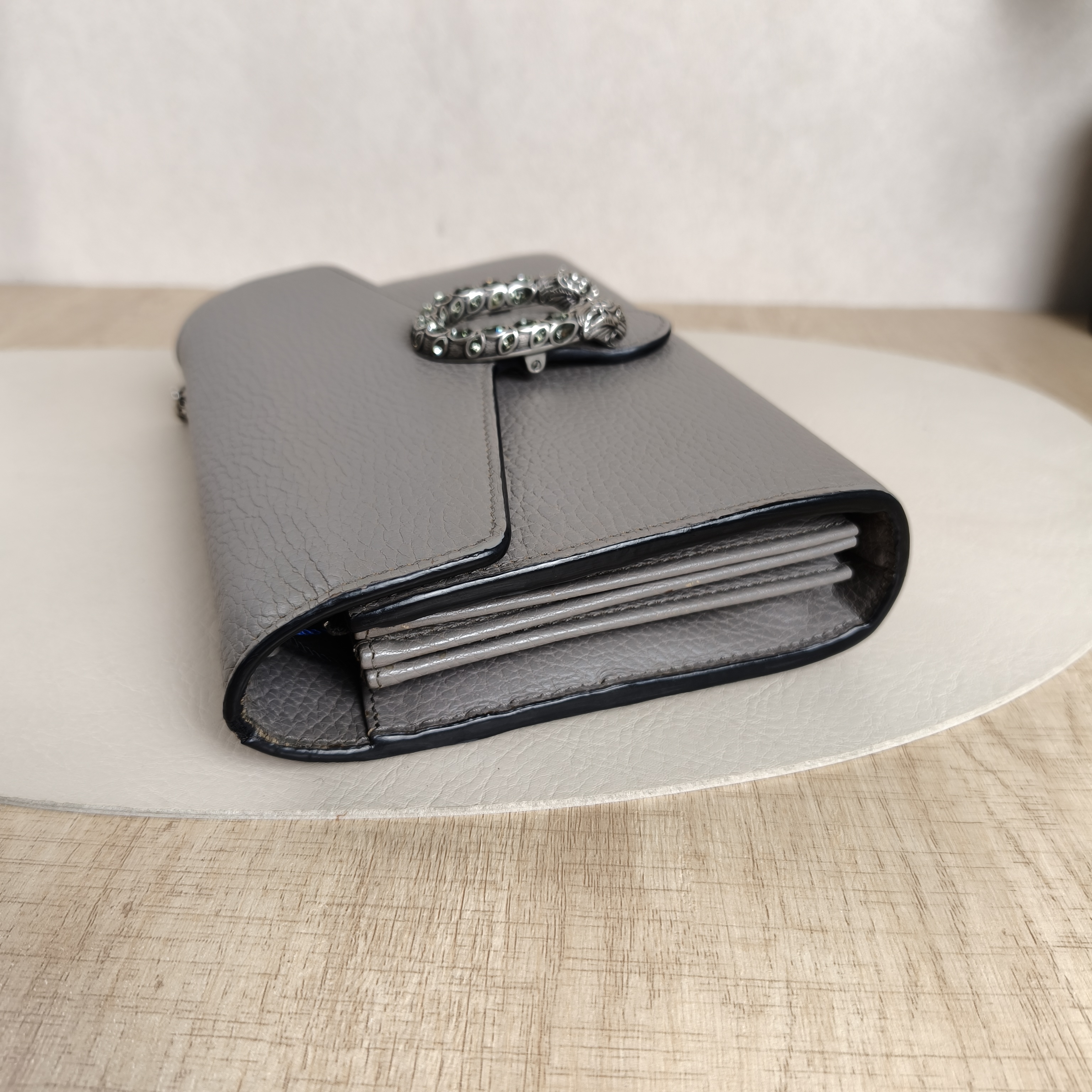 GUCCI Crossbody Bag Dionysus woc Grey Calfskin One Size20 × 5 × 13 cm — cover view 11 of 11