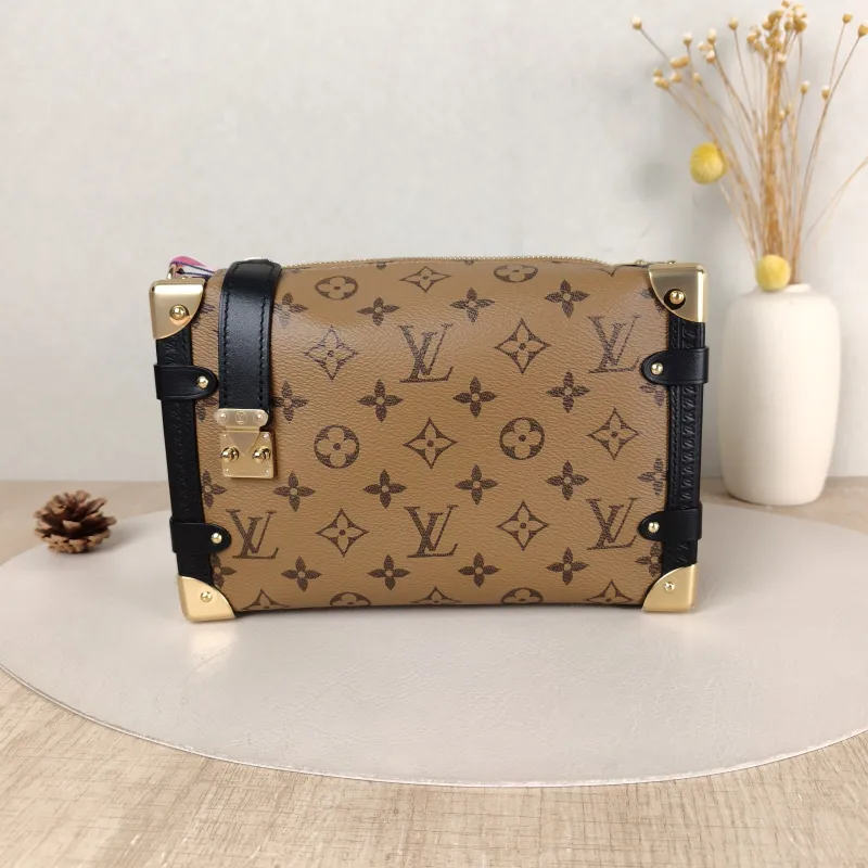 Louis Vuitton Crossbody Bag Side Trunk Box Monogram PVC Medium 23.5 × 8.5 × 16 cm