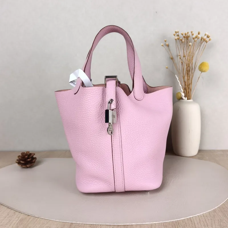 Hermès Top Handle Bag Picotin Lock 18 18X9 Taurillon Clemence TC Calfskin Small18 × 13 × 18 cm