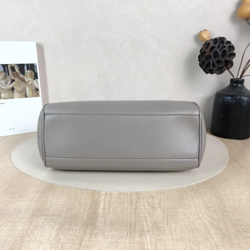 Miumiu Shoulder Bag Grey Calfskin One Size 27.5 × 10 × 14 cm — cover view 3 of 5