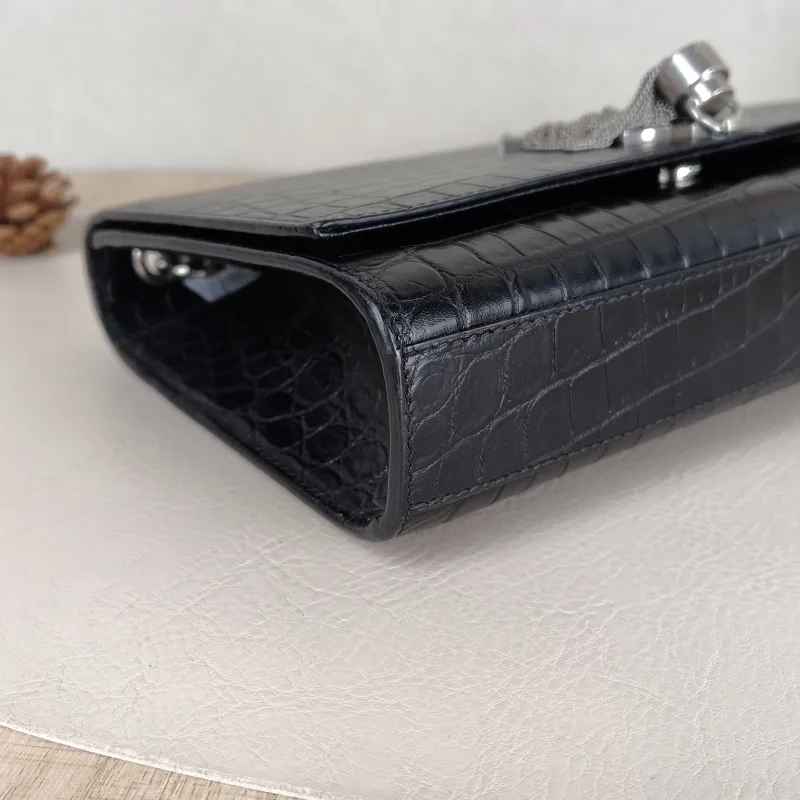 SAINT LAURENT Crossbody Bag KATE Edition Black Calfskin Medium24 × 5.5 × 14.5 cm — detail view 1 of 10