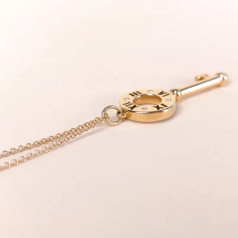Tiffany&Co. Necklace Atlas Collection Rose Gold Diamond18KR ose Gold One Size 45cm — cover view 2 of 9